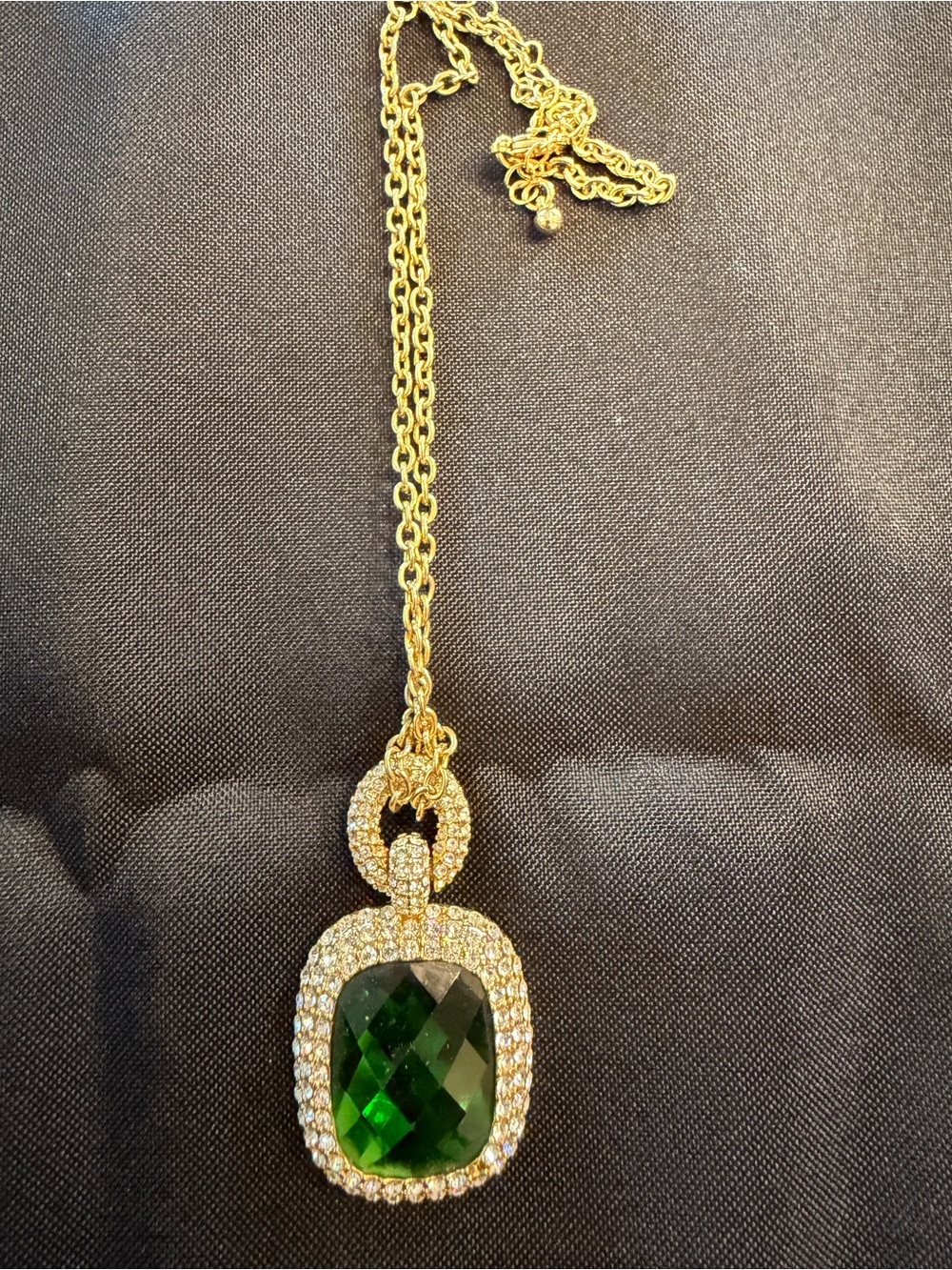 Park Lane Celine Emerald Green Crystal Necklace Retired $115